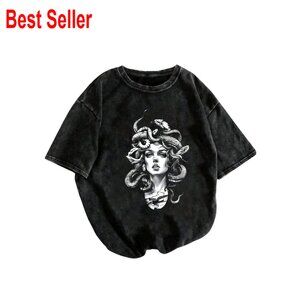 Y2K Graphic Tee Loose Fit Streetwear Grunge Short Sleeve T-Shirt